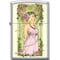 Zippo 2024 Zippo Custom Satin Chrome Nouveau Woman Green Floral ZIP-207CI018411 - alternate 1